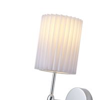 Wall lamp with fabric 1xe14 Max15w 180χ130χ400mm white Arte Illumina Veli