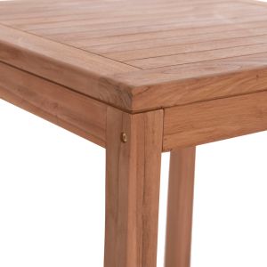 Бар квадратна маса Presscot Hm18113 тиково дърво в естествен цвят 70x70x105hcm.