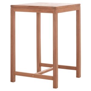 Бар квадратна маса Presscot Hm18113 тиково дърво в естествен цвят 70x70x105hcm.