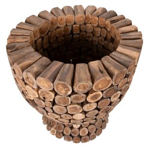 Бар маса Leeroy Naturally Hm9806 от масивно тиково дърво D120x104hcm