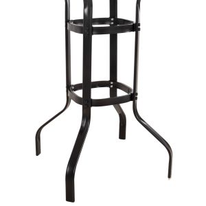Bar table square Figgy Hm6066.03 metallic black-tempered glass 60x60x100hcm.