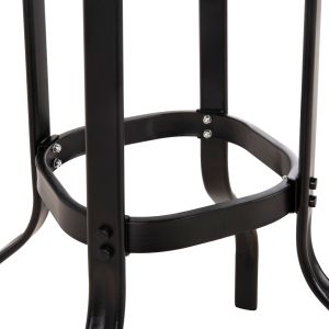 Bar table square Figgy Hm6066.03 metallic black-tempered glass 60x60x100hcm.