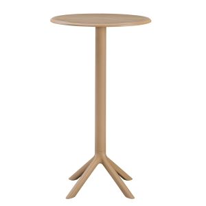 Bar table round terrine polypropylene cappuccino D60x106hcm Hm6126