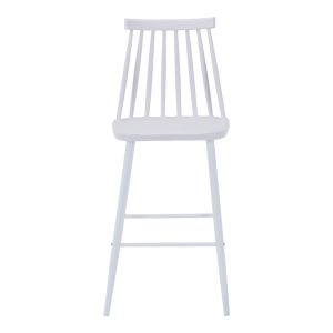 Bar stool Aurora I Pp in white shade - white metal leg 42x47x99cm