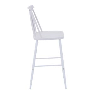 Bar stool Aurora I Pp in white shade - white metal leg 42x47x99cm