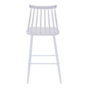 Bar stool Aurora I Pp in white shade - white metal leg 42x47x99cm