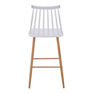 Bar stool Aurora I Pp in white shade - natural metal leg 42x47x99cm