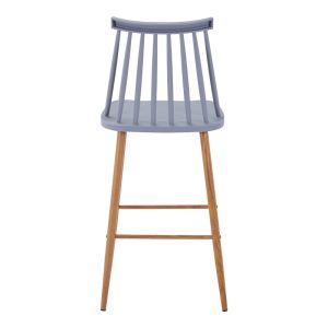 Bar stool Aurora I Pp in gray shade - natural metal leg 42x47x99cm