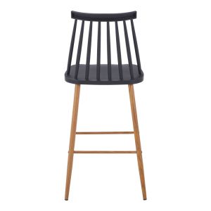 Bar stool Aurora I Pp in black shade - natural metal leg 42x47x99cm