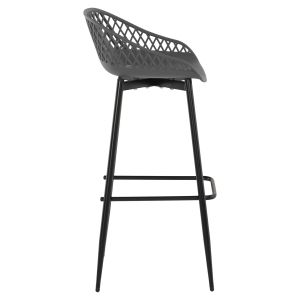 Бар стол Avaya Hm8686,20 сив полипропилен-черна метална рамка 46х48х99cm
