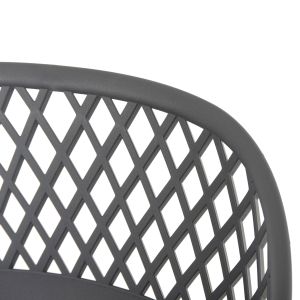 Бар стол Avaya Hm8686,20 сив полипропилен-черна метална рамка 46х48х99cm