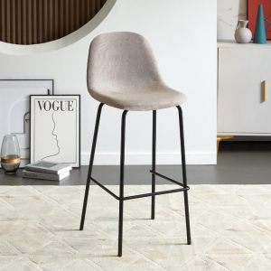 Bar stool Ba7 khaki fabric with metal frame 49x45x105cm