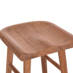 Bar stool Bolmar Hm18108 teak in natural color 40.5x44x74 cm.