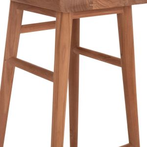 Bar stool Bolmar Hm18108 teak in natural color 40.5x44x74 cm.
