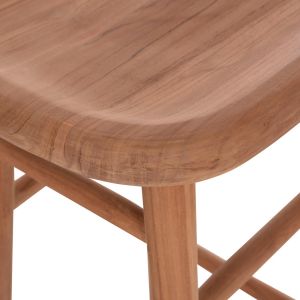 Bar stool Bolmar Hm18108 teak in natural color 40.5x44x74 cm.