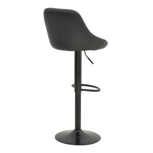 Bar stool Boronez, black, Pu, with black base, 47x49x112 cm