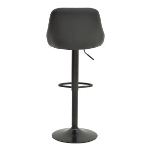 Bar stool Boronez, black, Pu, with black base, 47x49x112 cm
