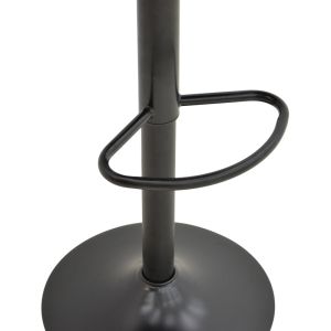 Bar stool Boronez, black, Pu, with black base, 47x49x112 cm