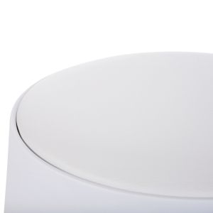 Bar stool Denty, polypropylene in white, Pu seat in white, D30x45cm Hm9619,01