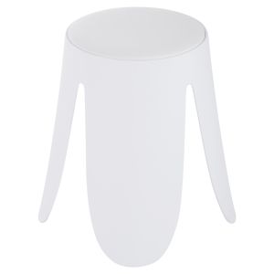 Bar stool Denty, polypropylene in white, Pu seat in white, D30x45cm Hm9619,01
