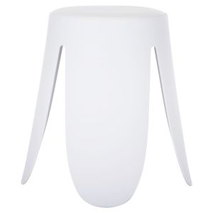 Bar stool Denty, polypropylene in white, Pu seat in white, D30x45cm Hm9619,01
