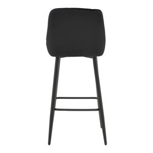 Bar stool Deppy Latrell velvet-metal, black 43x54x102cm