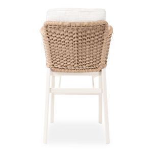 Bar stool Destiny Sm6407.01 ivory color, aluminum-beige, wicker 71.5x63.5x108h