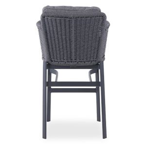 Bar stool Destiny Sm6407.02, aluminum and wicker, charcoal color, 71.5x63.5x108h