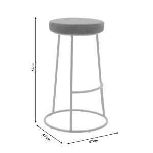 Bar stool Edem dark green velvet gold metal legs
