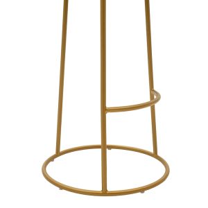 Bar stool Edem black velvet gold metal legs