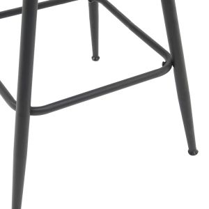 Бар стол Erosa в бежово кадифе с черни метални крака 58x55x90см