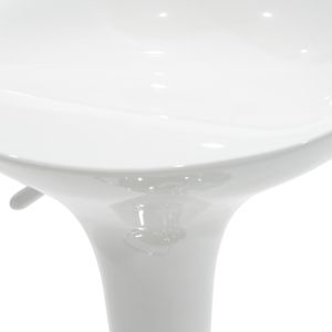 Bar stool Felice with adjustable height white-chrome base 40x43x84cm