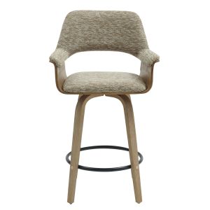 Бар стол Med.height Clipp .01 шперплат варосан-бежов плат 57.5x53x98hcm Hm9987