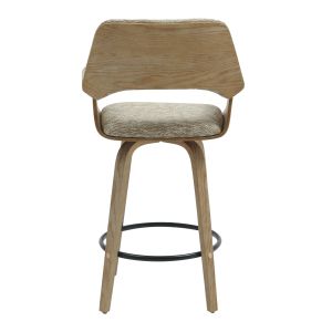 Бар стол Med.height Clipp .01 шперплат варосан-бежов плат 57.5x53x98hcm Hm9987