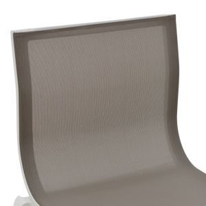 БАР СТОЛ MELINA, АЛУМИНИЕВ, ПОДРЕЖДАЩ СЕ В БЯЛО - TEXTLINE В СИВО, 45X49X115 СМ