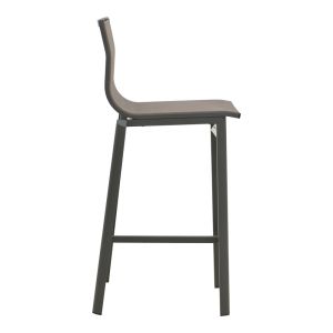 БАР СТОЛ MELINA, ПОДРЕЖДАЩ СЕ ОТ АЛУМИНИЙ, АНТРАЦИТ-TEXTLINE, СИВ НЮАНС 45X49X115СМ