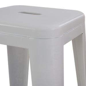 Bar stool Melita-pro Relix Hm8642.41 metal in matte white 43x43x78hcm.