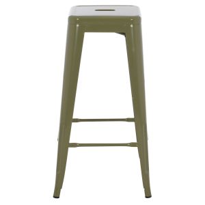 Бар стол Melita-pro Relix HM8642.43 метален в цвят тъмно маслиново 43x43x78hcm.