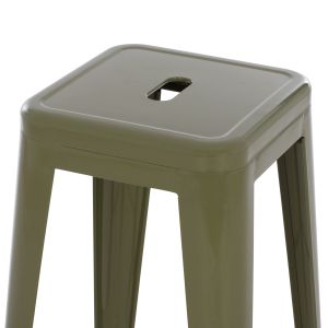 Бар стол Melita-pro Relix HM8642.43 метален в цвят тъмно маслиново 43x43x78hcm.