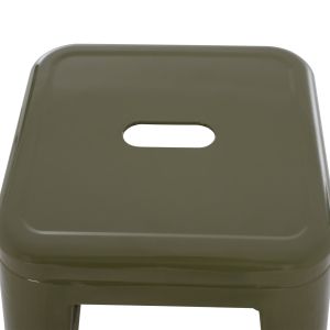Бар стол Melita-pro Relix HM8642.43 метален в цвят тъмно маслиново 43x43x78hcm.