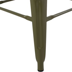 Бар стол Melita-pro Relix HM8642.43 метален в цвят тъмно маслиново 43x43x78hcm.
