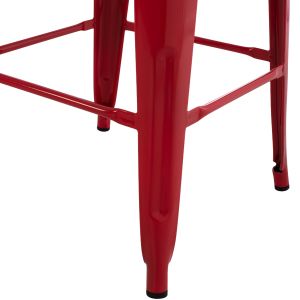 Bar stool Melita-pro Relix Hm8642.44 metal in red 43x43x78hcm.