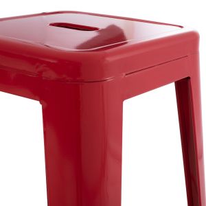 Bar stool Melita-pro Relix Hm8642.44 metal in red 43x43x78hcm.