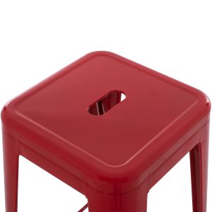 Bar stool Melita-pro Relix Hm8642.44 metal in red 43x43x78hcm.