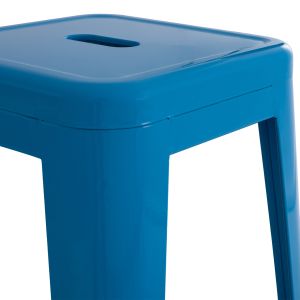 Bar stool Melita-pro Relix Hm8642.48 metal in blue 43x43x78hcm.