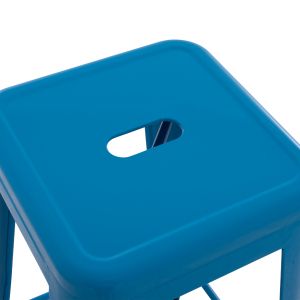 Bar stool Melita-pro Relix Hm8642.48 metal in blue 43x43x78hcm.