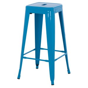 Bar stool Melita-pro Relix Hm8642.48 metal in blue 43x43x78hcm.