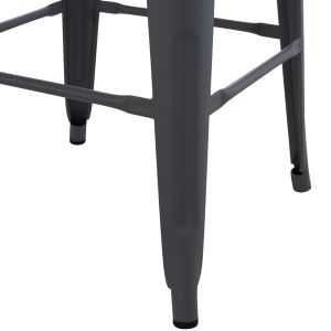 Бар стол Melita-pro Relix HM8642.50 метал в сиво 43x43x78hсм.