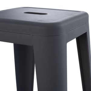 Бар стол Melita-pro Relix HM8642.50 метал в сиво 43x43x78hсм.