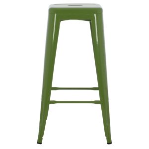 Bar stool Melita-pro Relix Hm8642.53 metal in light olive green 43x43x78hcm.